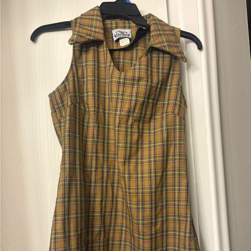 Soda Blu Yellow Plaid Mini Dress
